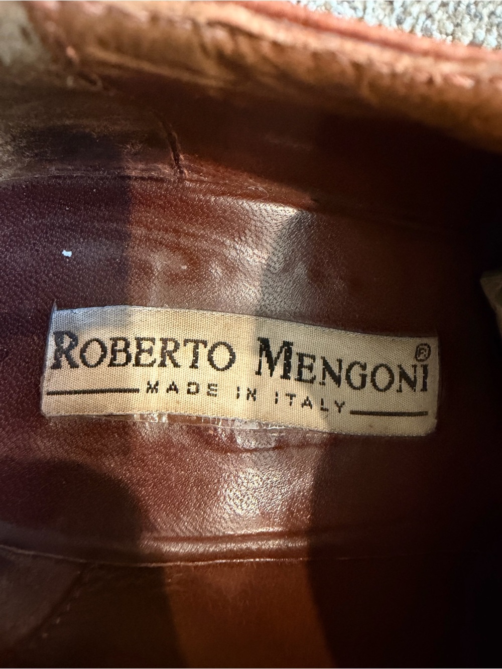 Italian Brown Leather Lace-Up Heeled Oxfords - Picture 4 of 5